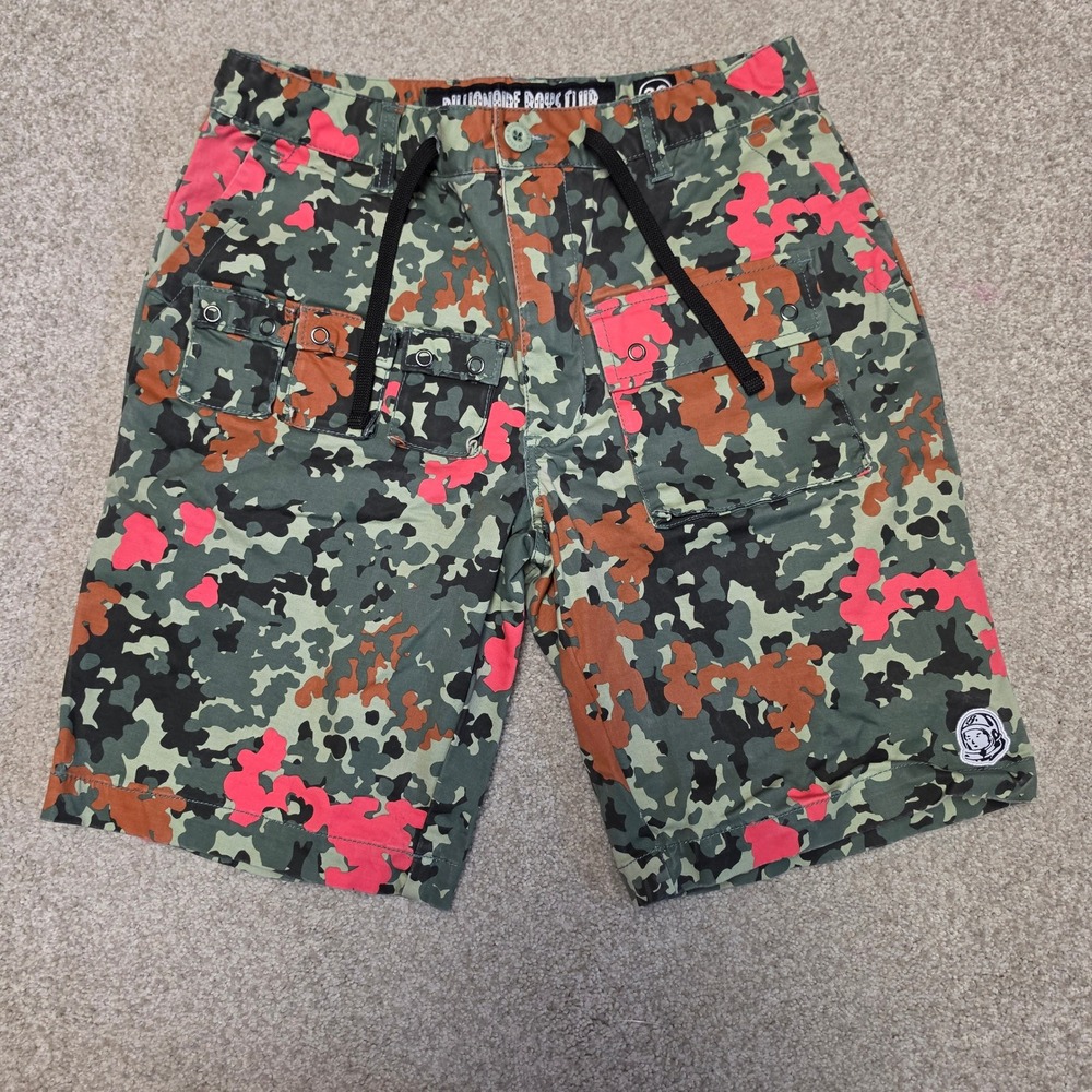 Billionaire Boys Club Mens Pink Camo Cargo Shorts Green Brown Size 30 BBC Street